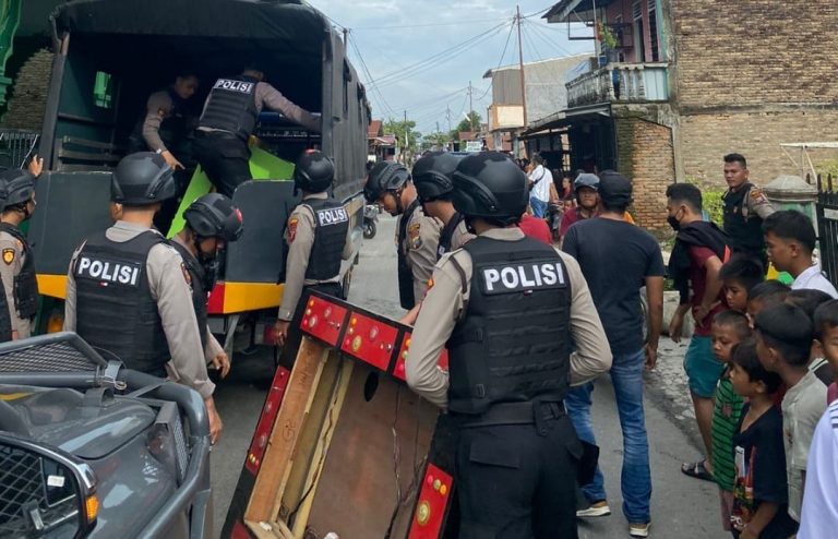 Polis Amankan 4 Mesin Judi di Percut Sei Tuan Deliserdang
