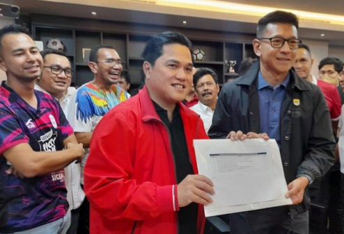 Diantar Raffi Ahmad, Begini Momen Erick Thohir Daftar Jadi Caketum PSSI