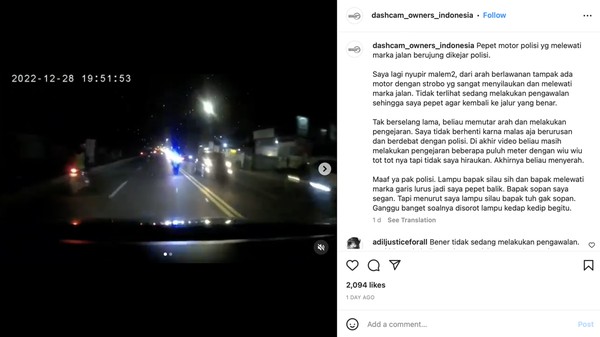 Viral Mobil Pepet Motor Patwal Polisi, Netizen: Si Paling Benar