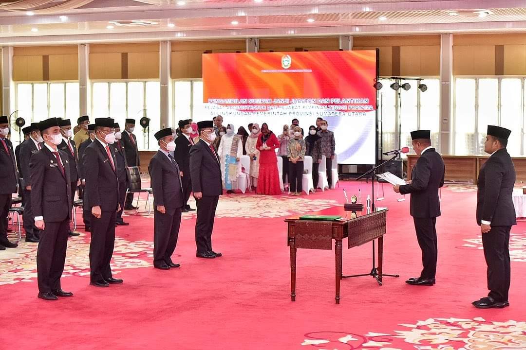 Rombak 38 Jabatan, Gubsu Edy Turut Lantik 2 Kadis yang Pernah Dicopotnya