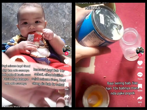 Viral Video Ibu Beri Kental Manis Hingga Nasi Ayam Pedas untuk Bayinya