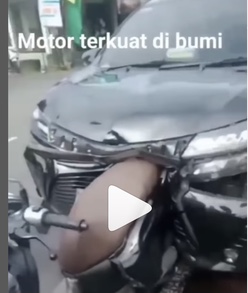 Viral Mobil Penyok Menabrak Motor Scoopy, Ternyata Ini Penyebabnya