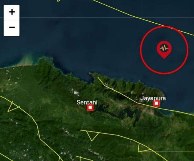 Kota Jayapura Dua Kali Diguncang Gempa Pagi ini, M4,2 dan M3,1