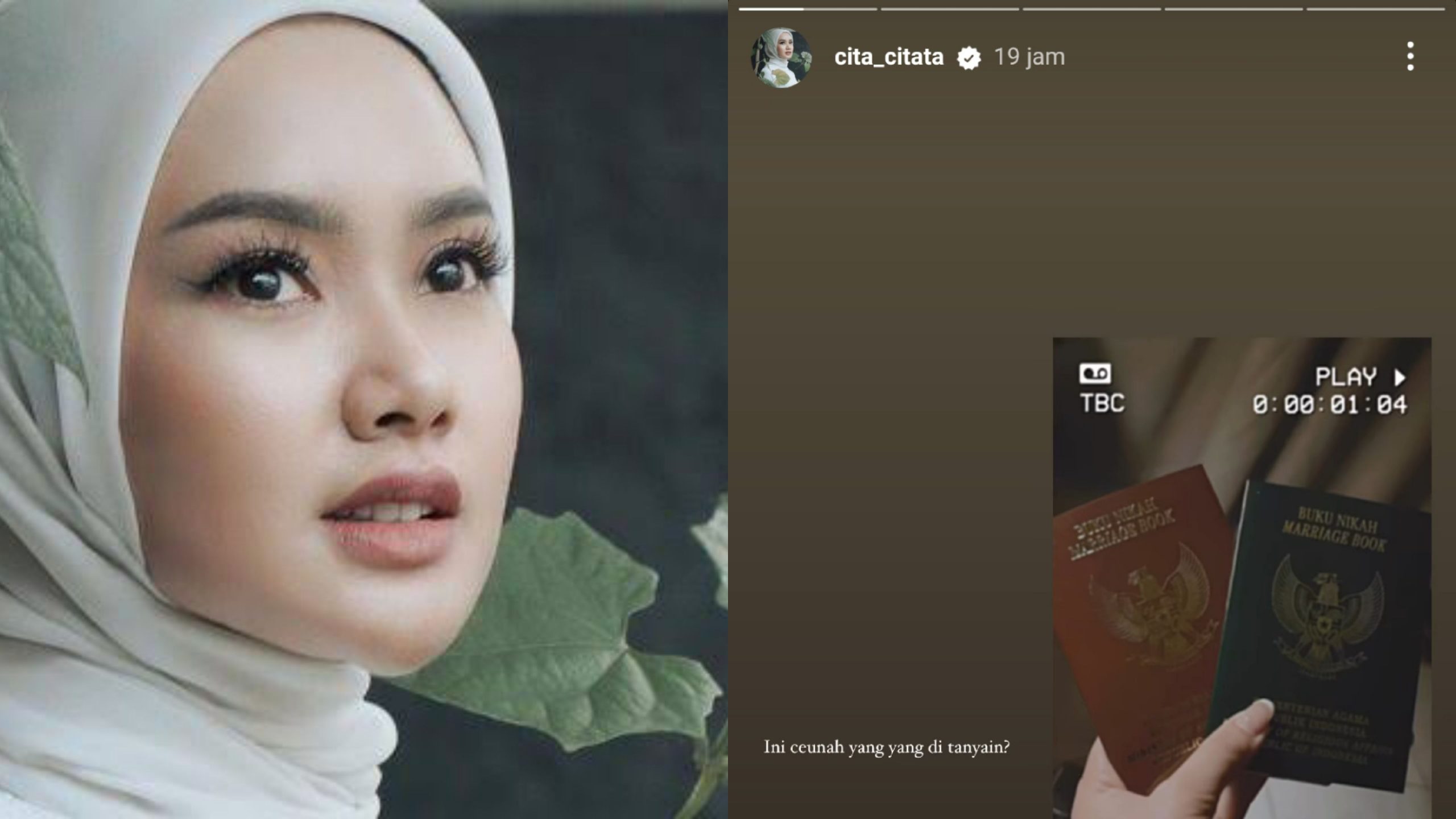 Diisukan Nikah dengan Didi Mahardika, Cita Citata Unggah Foto Buku Nikah