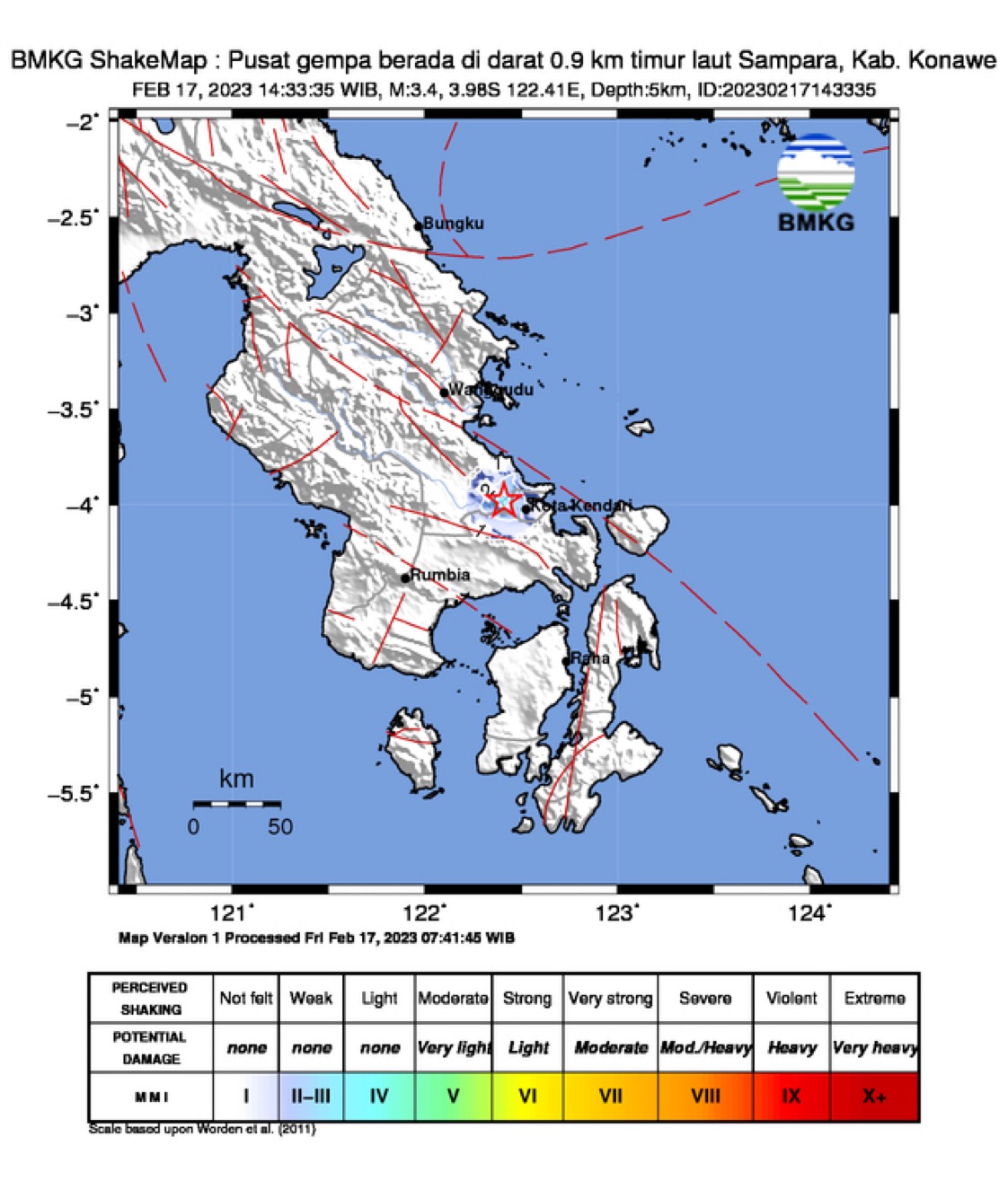 Gempa M 3,4 Guncang Konawe Sultra, BMKG: Tidak Berpotensi Tsunami