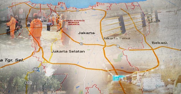 Diguyur Hujan Deras, 10 Ruas Jalan di DKI Jakarta Tergenang Air