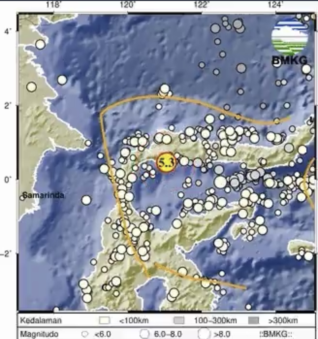 Gempa Magnitudo 5,3 Guncang Parigi Moutong Sulteng