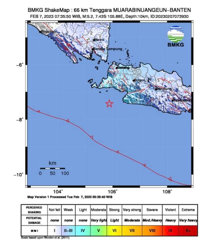 Gempa Bumi M5,2 Guncang Banten