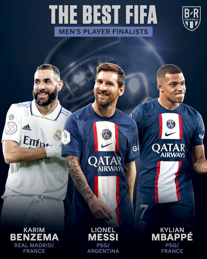Benzema, Messi dan Mbappe Jadi Finalis Pemain Terbaik Dunia 2022, The Winner is?