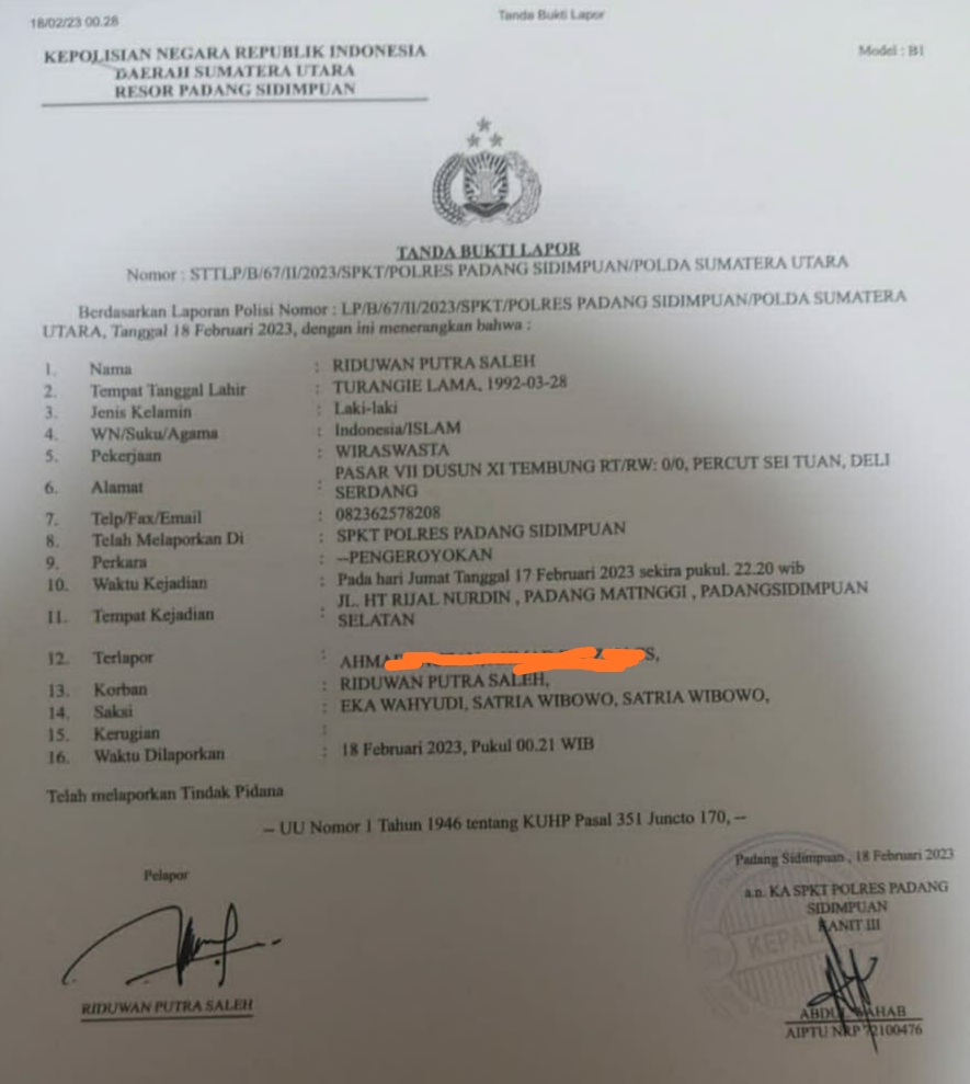 Oknum Anggota DPRD Sumut Dipolisikan, Diduga Keroyok dan Aniaya Kader HIPMI