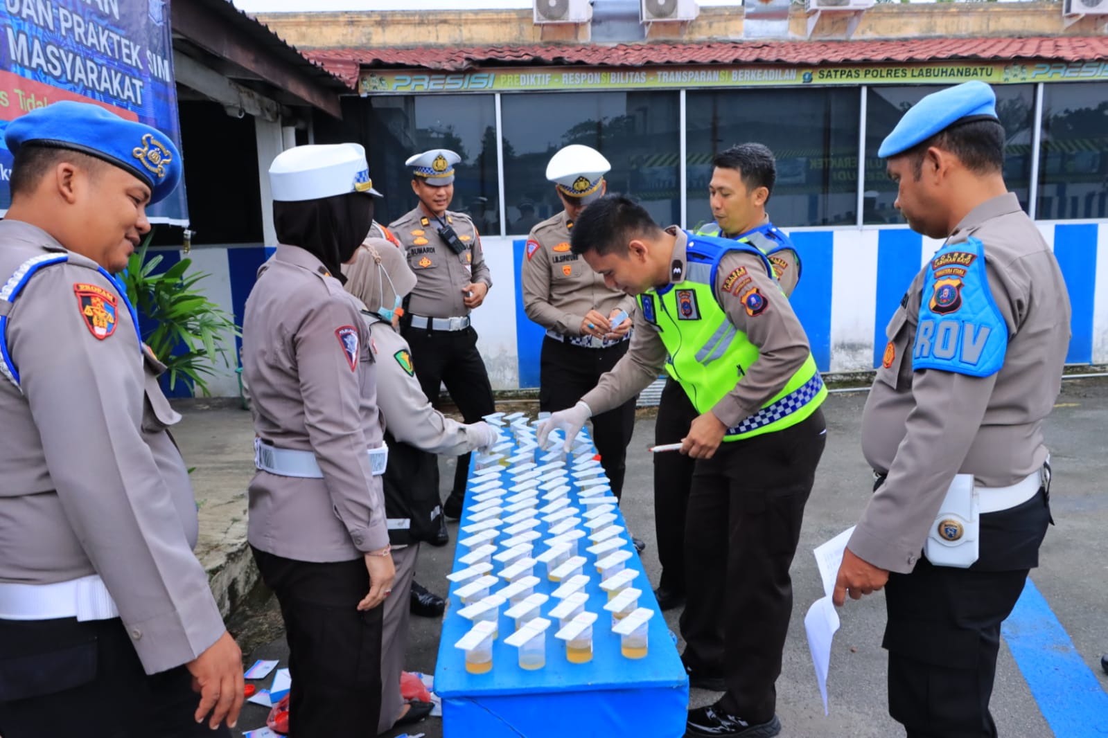 84 Personel Satlantas Polres Labuhanbatu Jalani Tes Urine Mendadak, Hasilnya...