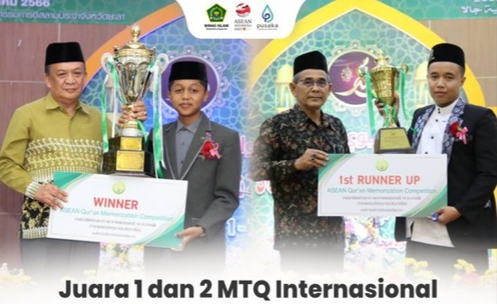 Alhamdulillah! Dua Hafiz Indonesia Raih Gelar Juara MHQ Internasional di Thailand
