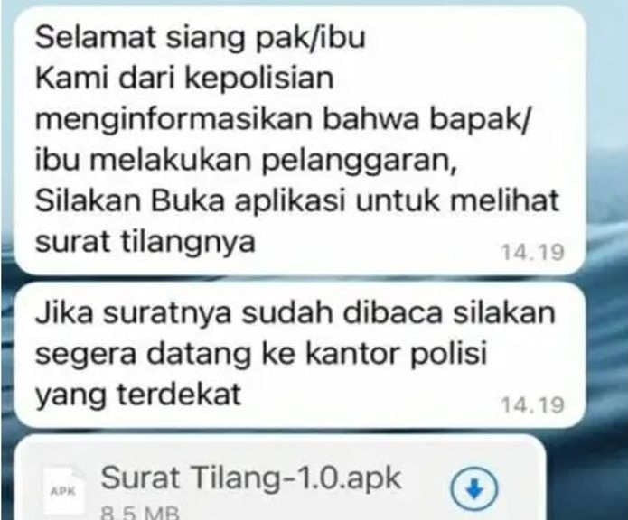 Hati-Hati! Ada Penipuan Baru, Modusnya Kirim Surat Tilang ke WhatsApp