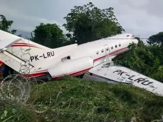 Sebuah Pesawat Tergelincir di Bandara Maleo Morowali