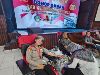 Bantu Masyarakat, Serdik Sespimmen Dikreg 63 Ikuti Kegiatan Donor Darah