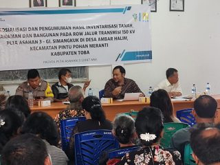 PLN Gelar Sosialisasikan Hasil Inventarisasi ROW PLTA Asahan 3 - GI Simangkuk 