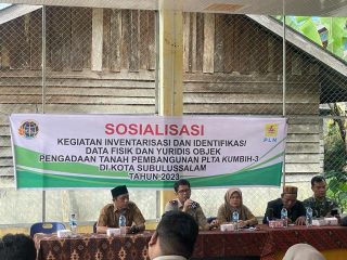 Soal PLTA Kumbih-3, PLN Sosialisasikan Hasil Ukur dan Inventarisasi Lahan di Desa Lae Ikan