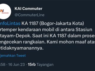 KRL Tabrak Angkot di Perlintasan Kereta Antara Stasiun Citayam-Depok!