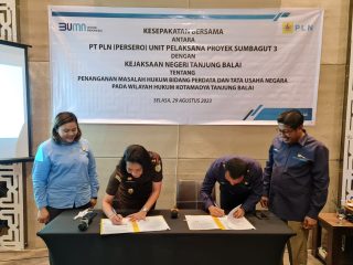 Pendampingan Hukum SUTT 150 kV Tanjung Balai-Kisaran, PLN-Kejari Tandatangani PKB 