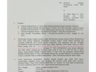 Polda Aceh Panggil Pimred BIMC Terkait Hoax, SWI Minta Gunakan UU Pers