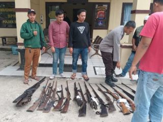 Polisi Cegah Perburuan Badak di TN Ujung Kulon, Puluhan Senpi Milik Warga Disita