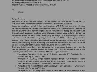 Surat aduan karyawan LPP TVRI