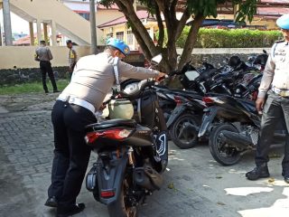 Polres Labuhanbatu Gelar Operasi Gaktibplin, 5 Unit Motor Petugas Disita Provost