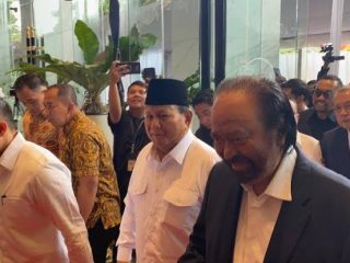 Prabowo Temui Surya Paloh di NasDem Tower