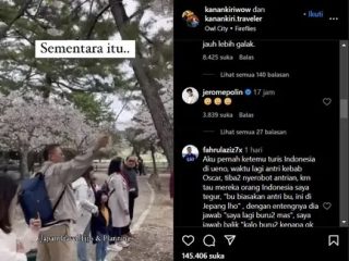 Viral Video Turis Indo Diduga Rusak Bunga Sakura di Jepang