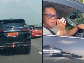 Viral Fortuner Berpelat TNI Tabrak Mobil Lain