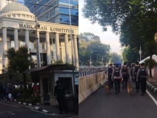 Jelang Pembacaan Putusan Sengketa Pilpres, Gedung MK Dijaga Ketat