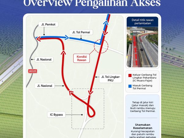 Ada Proyek Penyambungan Jalan Tol Permai-Lingkar Luar, Hutama Karya Mulai Besok Pindahkan Jalur Keluar ke Pekanbaru