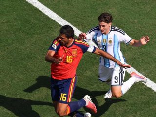 Babak I Tanpa Gol! Spanyol Mendominasi, Argentina Berhati-hati
