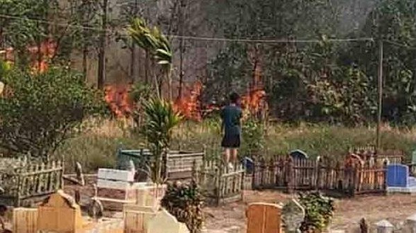 Kebakaran Hutan di Kapuas Meluas, Kini Dekati Pemakaman